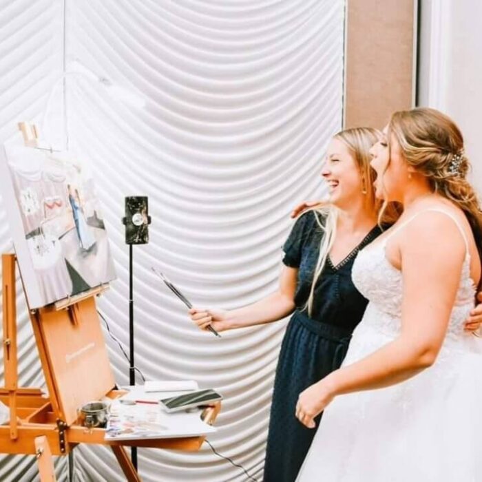 The live wedding painting experience