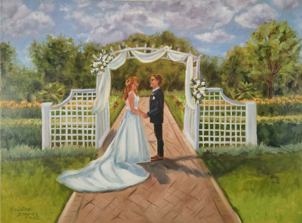 live wedding painting Illinois