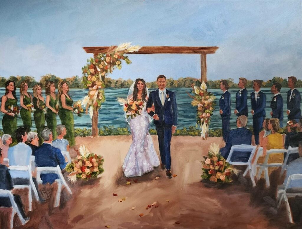 wedding painting lake geneva