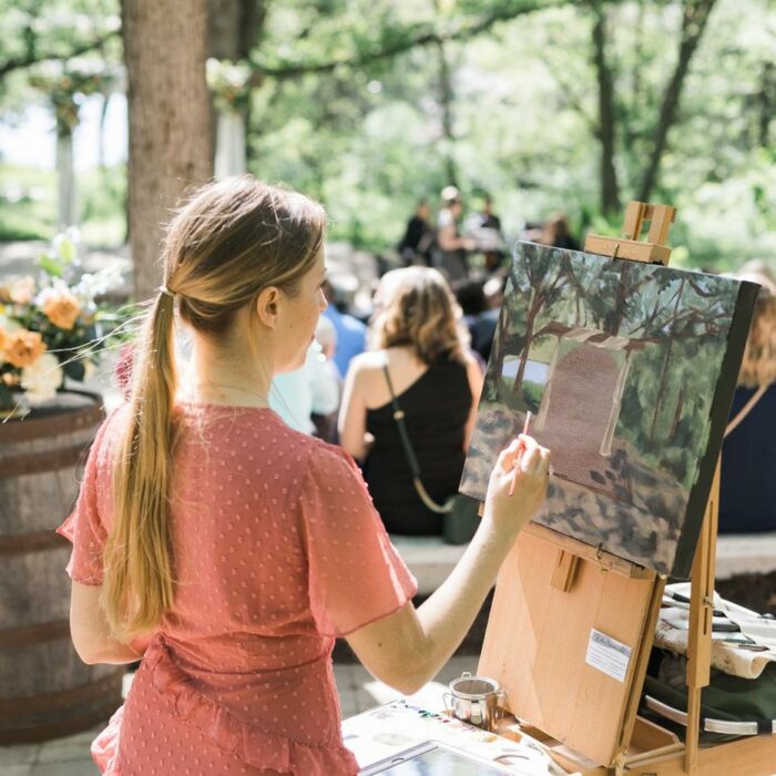 Live wedding painting in Wisconsin