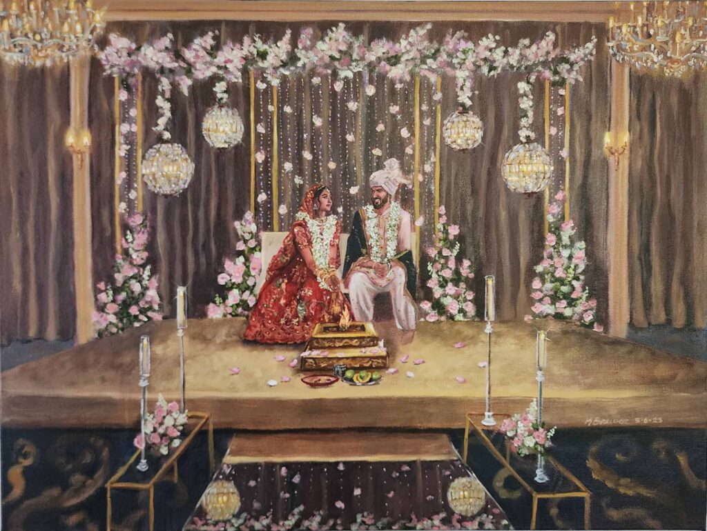 Indian wedding painting Chicago